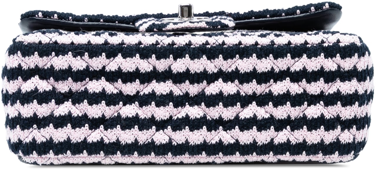 Chanel Mini Rectangular Classic Tweed Single Flap Roze