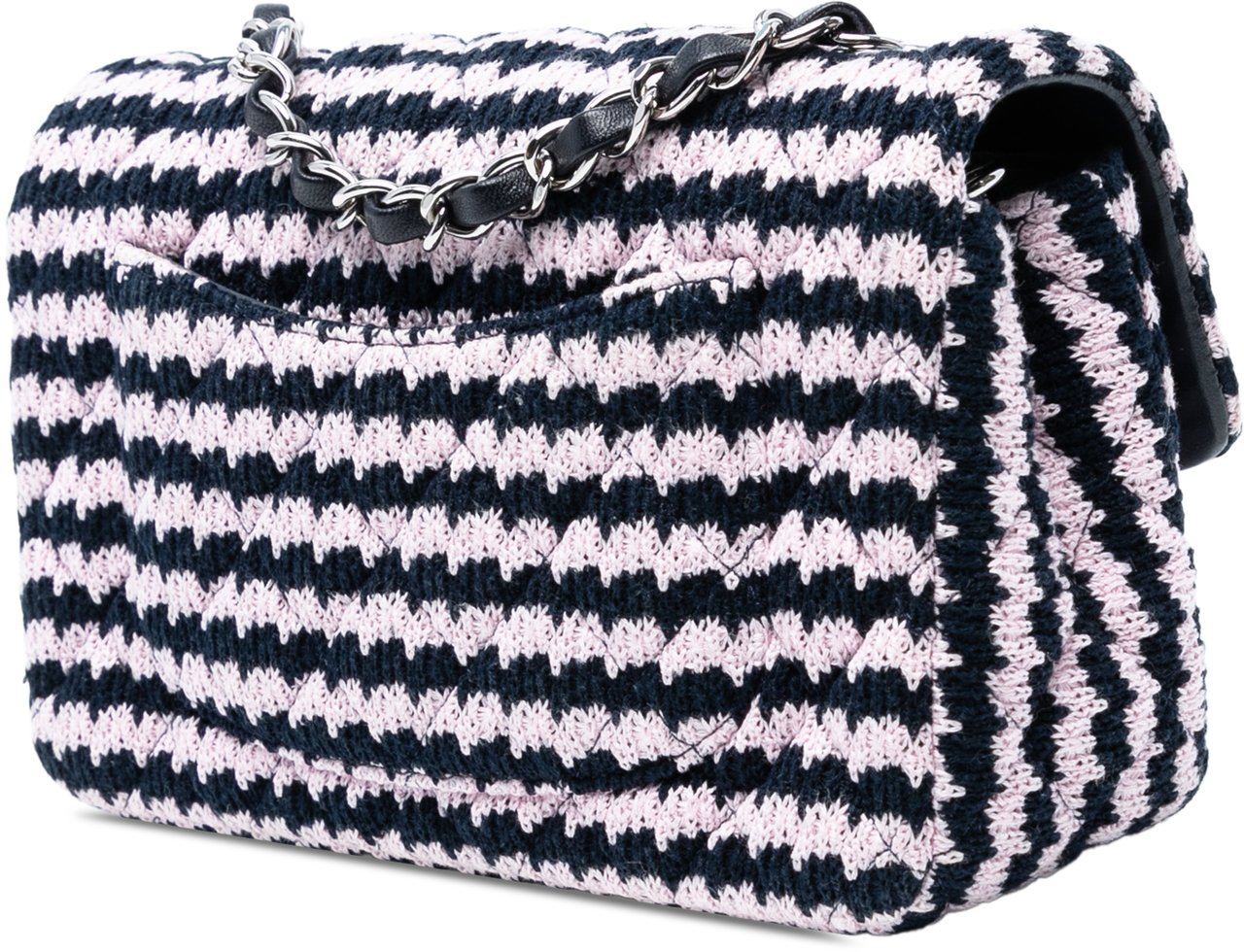 Chanel Mini Rectangular Classic Tweed Single Flap Roze