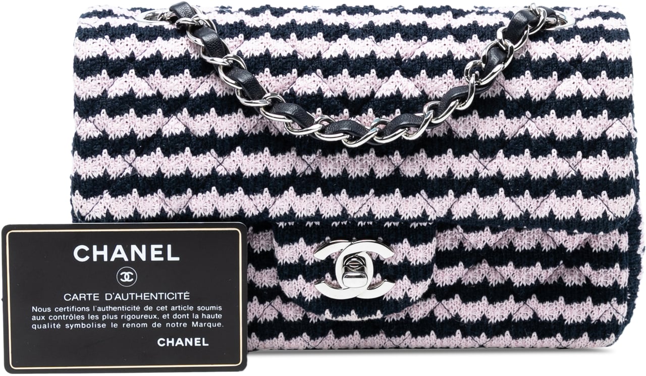 Chanel Mini Rectangular Classic Tweed Single Flap Roze