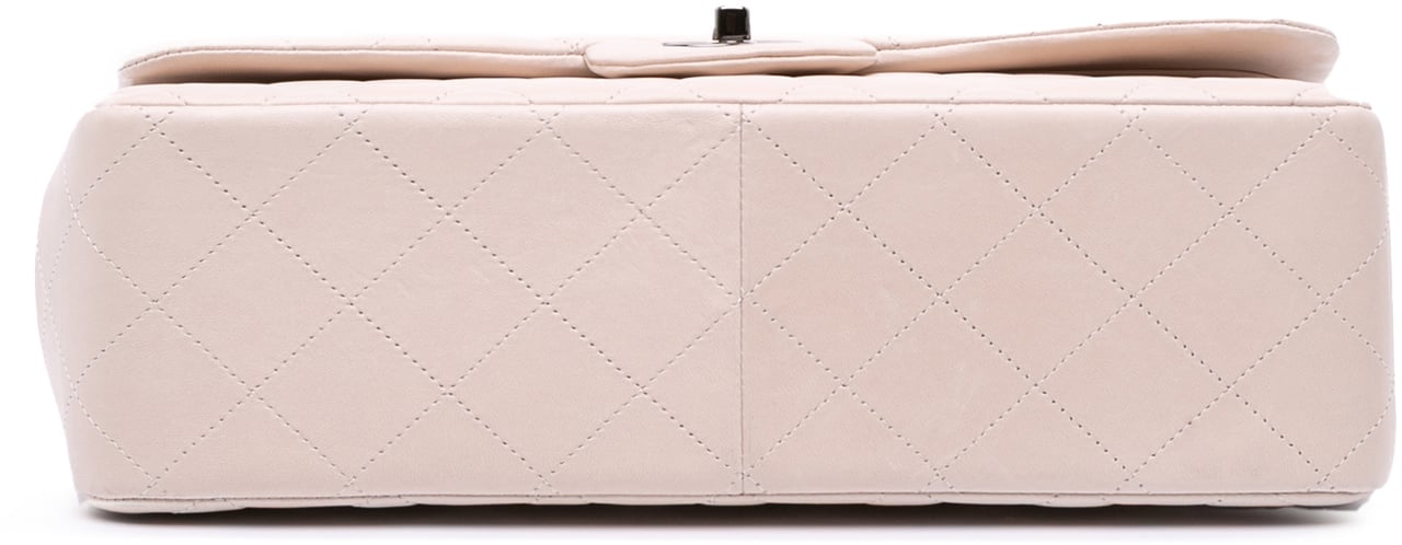 Chanel Jumbo Classic Lambskin Double Flap Wit