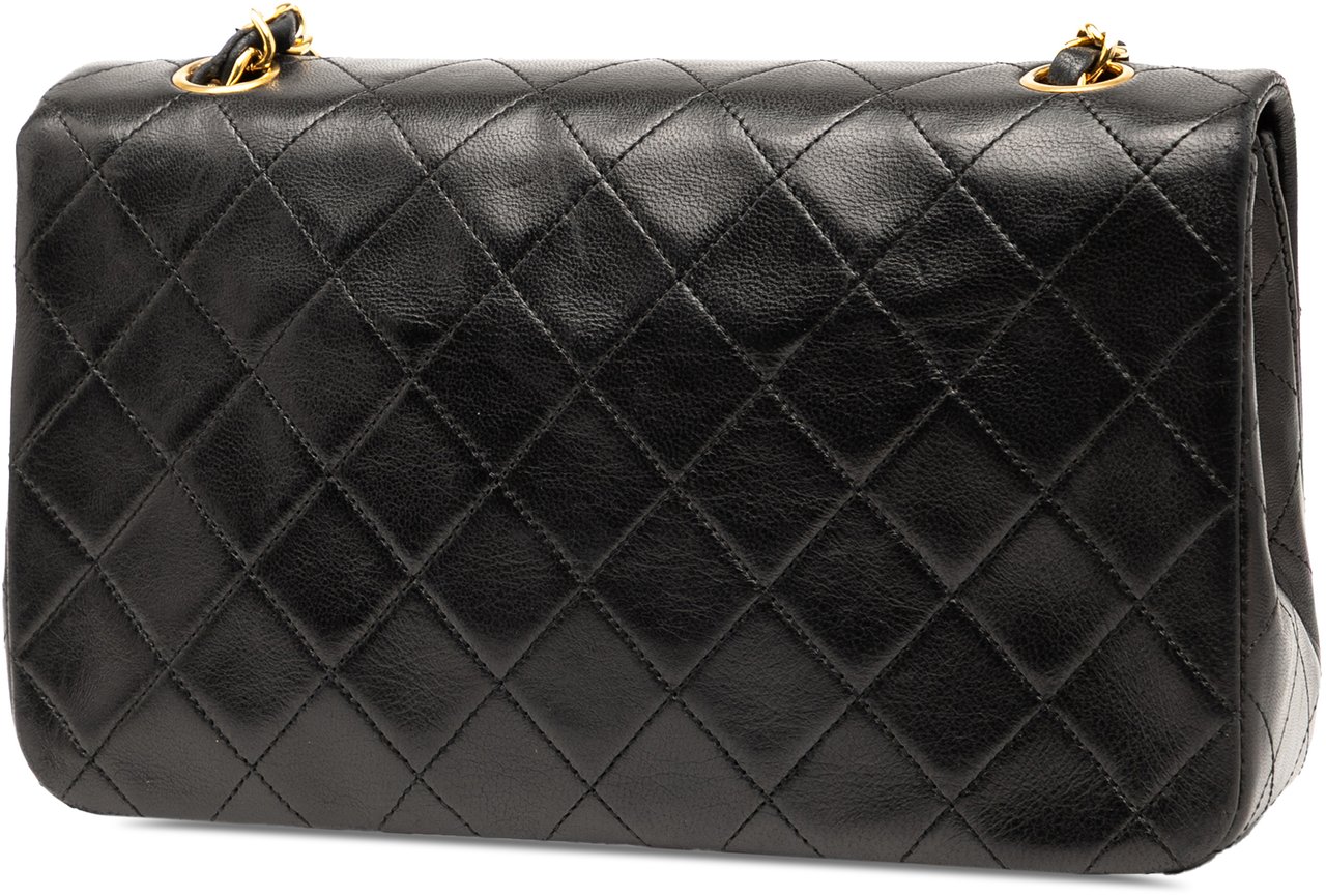 Chanel CC Quilted Lambskin Full Flap Zwart