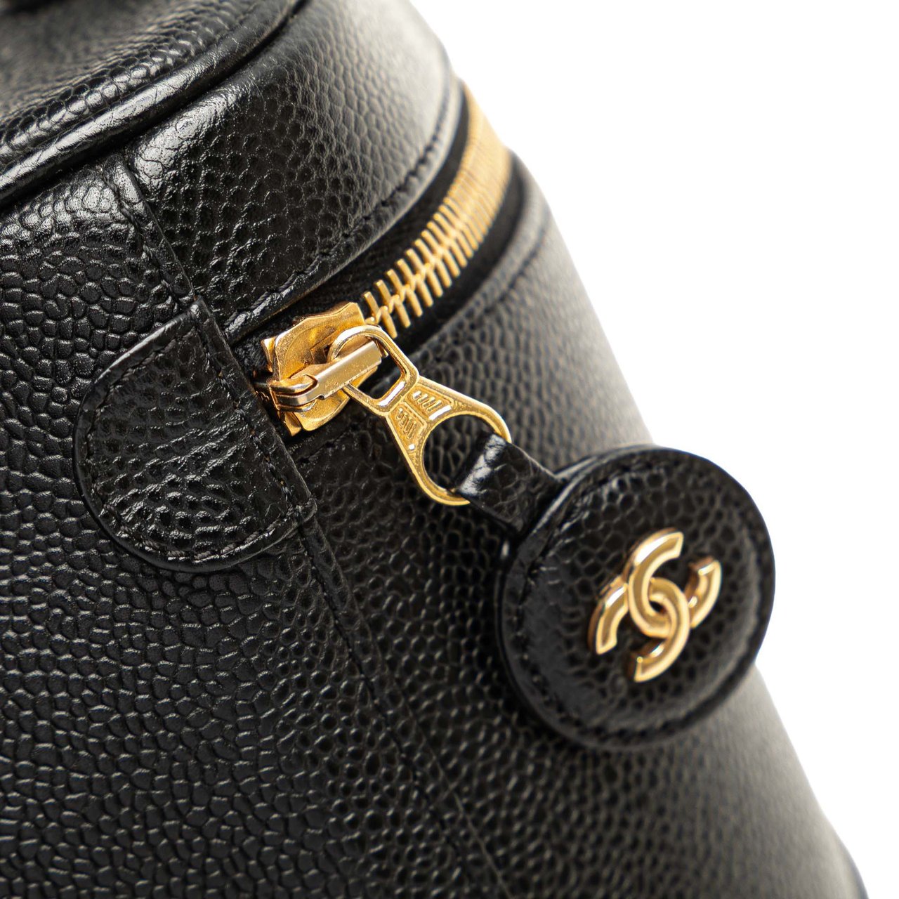 Chanel CC Caviar Vanity Bag Zwart