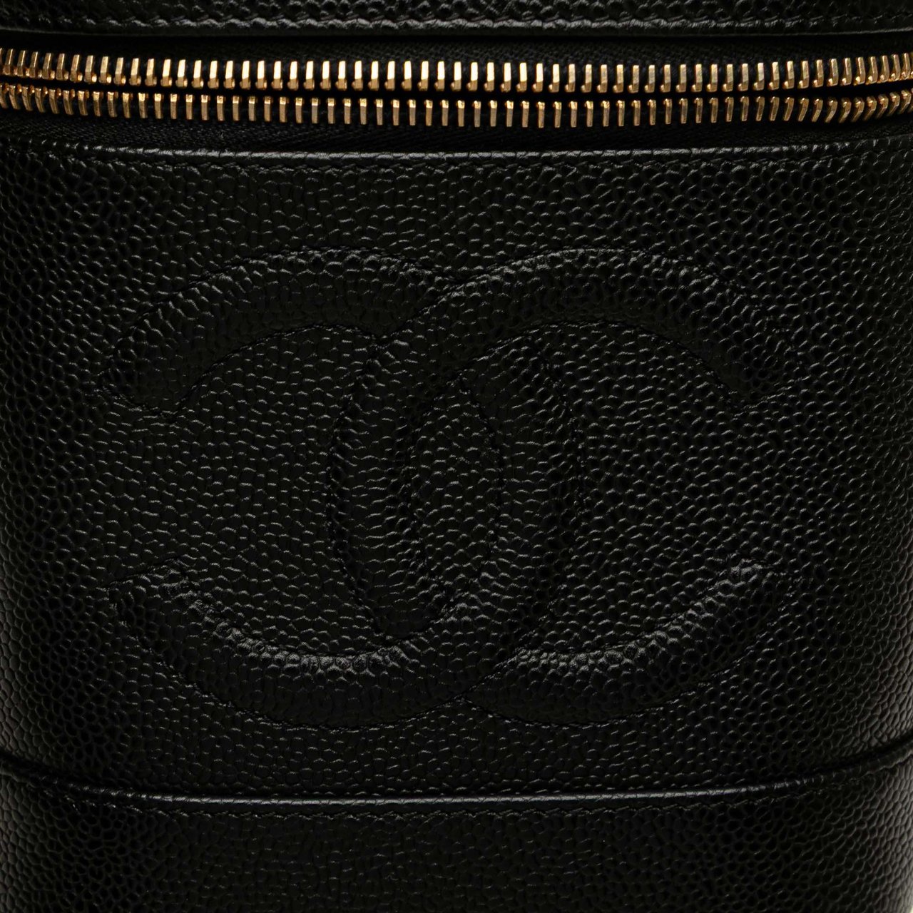 Chanel CC Caviar Vanity Bag Zwart