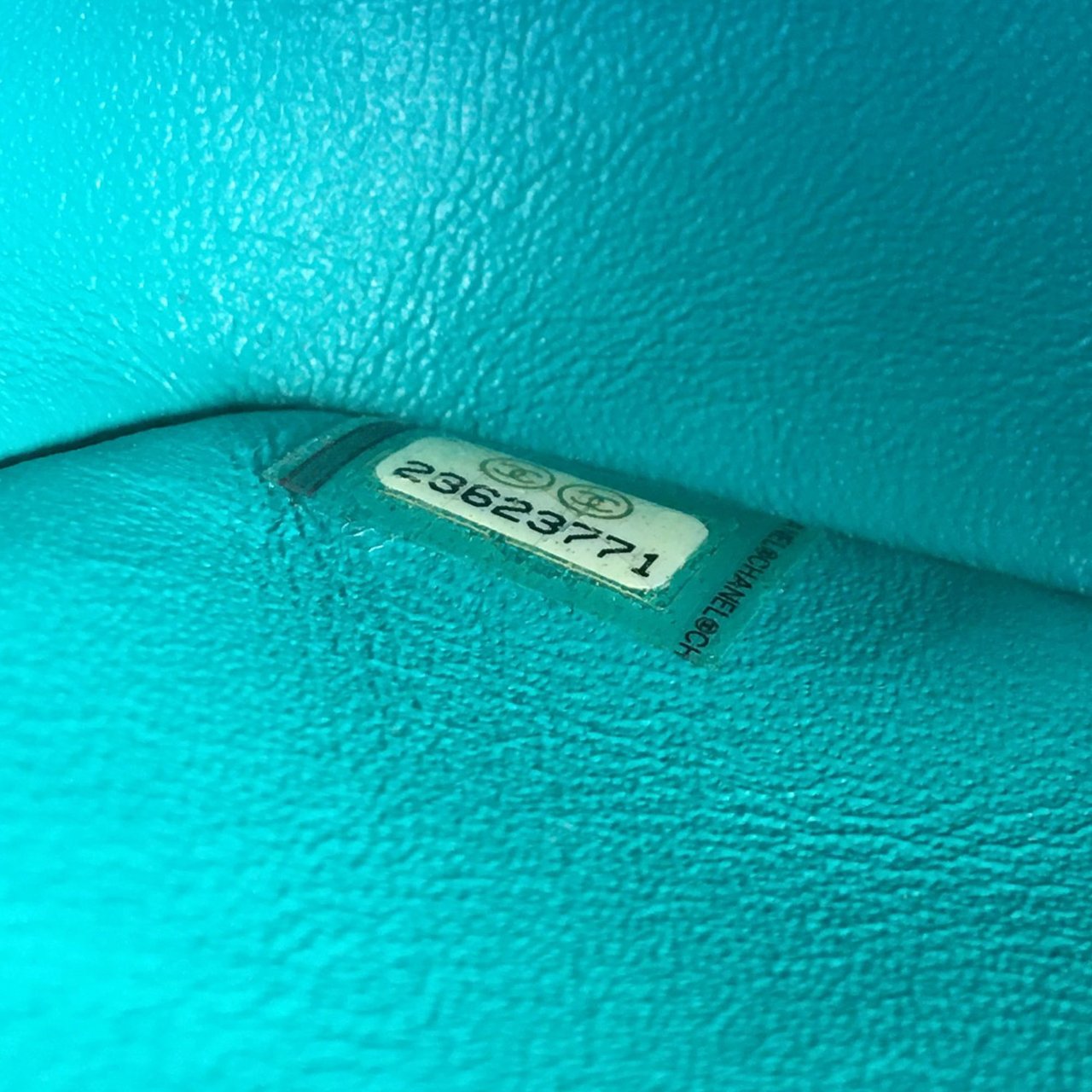 Chanel Mini Rectangular Chevron Lambskin Single Flap Groen