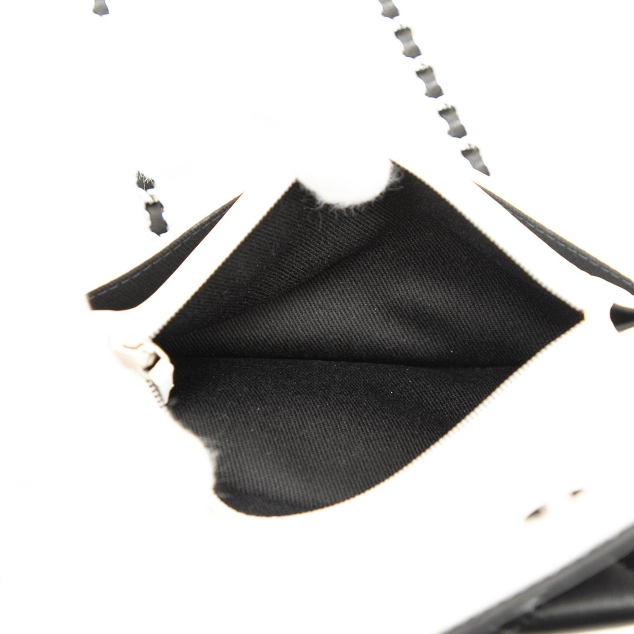 Chanel CC Bicolor Quilted Lambskin Double Sided Wallet on Chain Wit