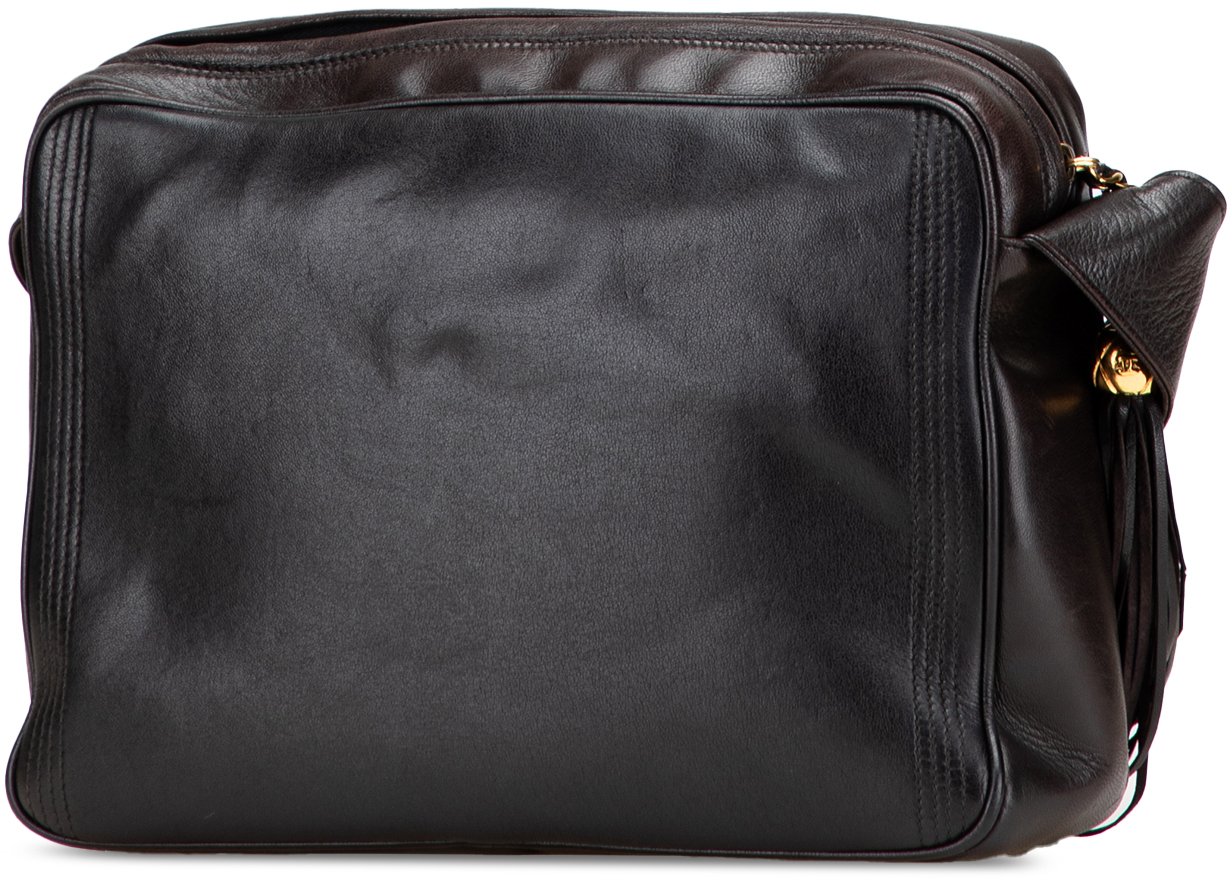 Chanel CC Lambskin Flap Tassel Crossbody Zwart