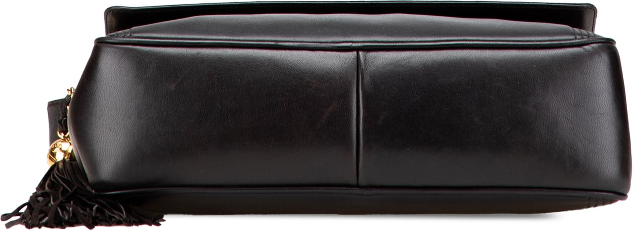 Chanel CC Lambskin Flap Tassel Crossbody Zwart