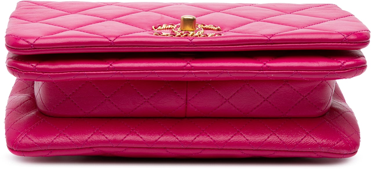 Chanel Small Quilted Lambskin On And On Chain Flap Roze