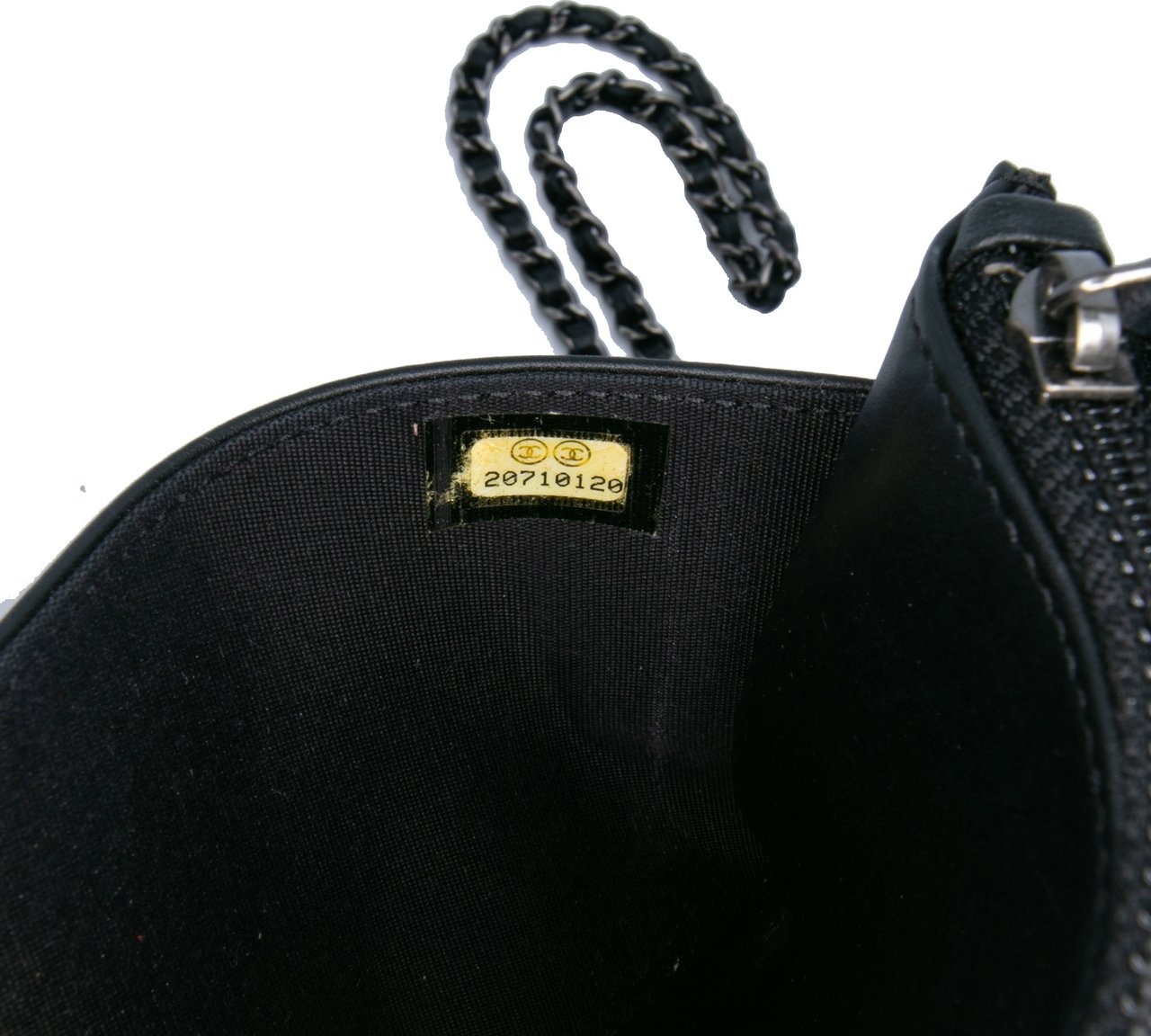 Chanel Lambskin Coco Boy Wallet On Chain Zwart