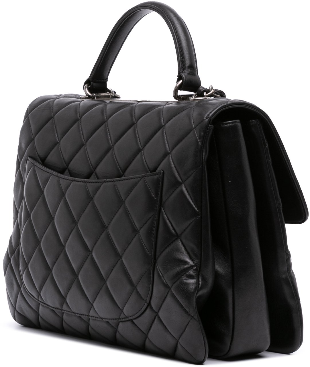 Chanel Large Lambskin Trendy CC Top Handle Bag Zwart