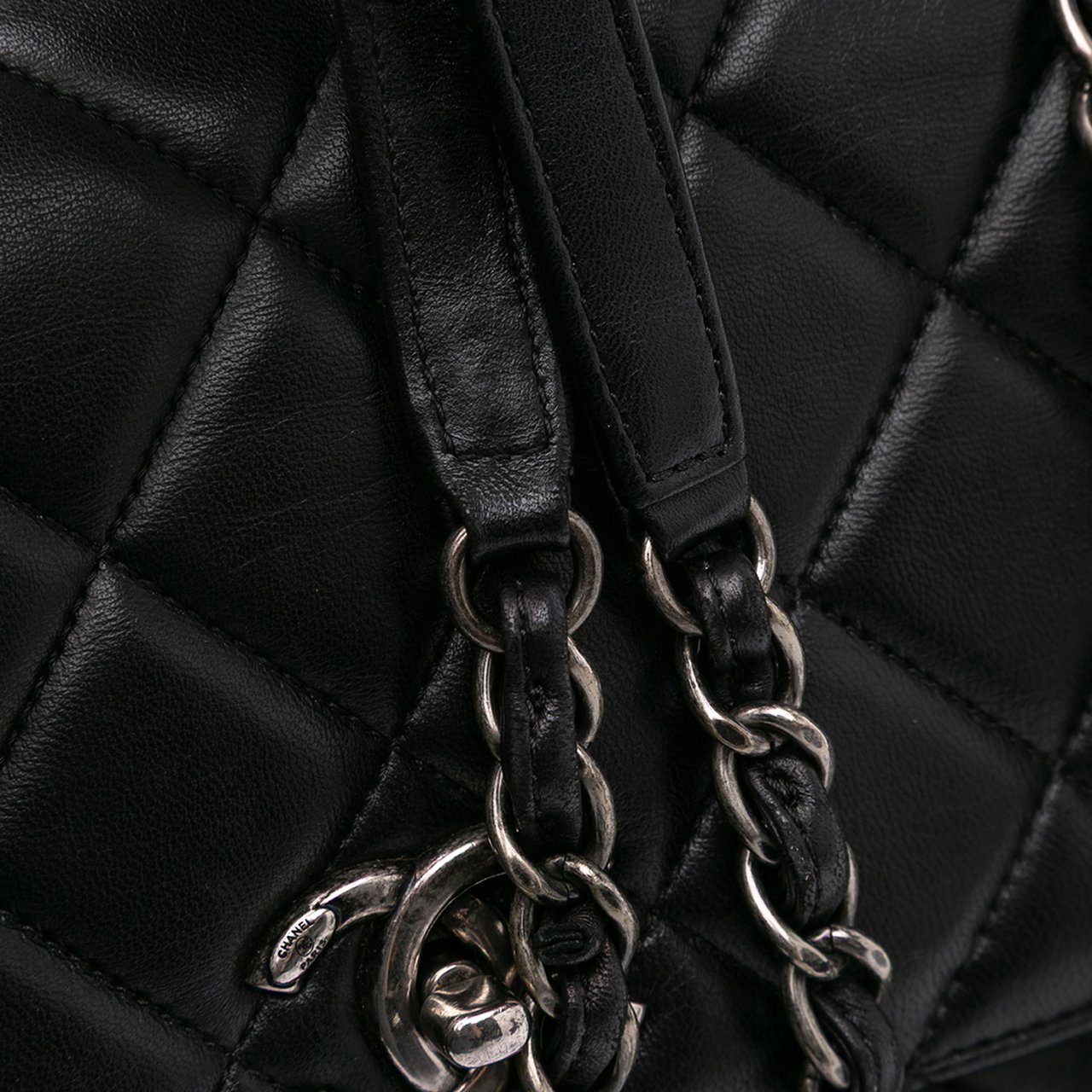 Chanel Large Lambskin Trendy CC Top Handle Bag Zwart
