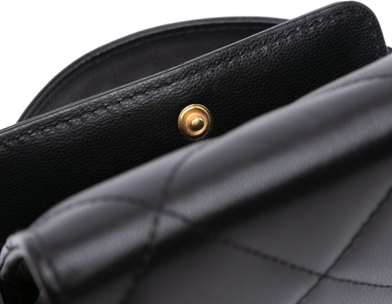 Chanel Lambskin 19 Flap Coin Purse With Chain Zwart