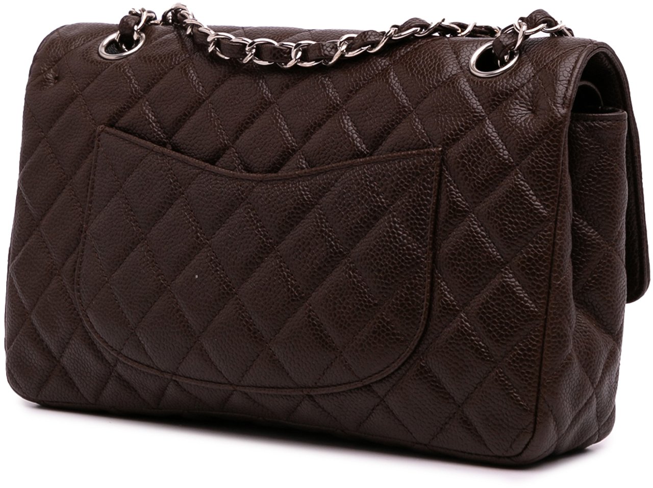 Chanel Medium Classic Caviar Double Flap Bruin