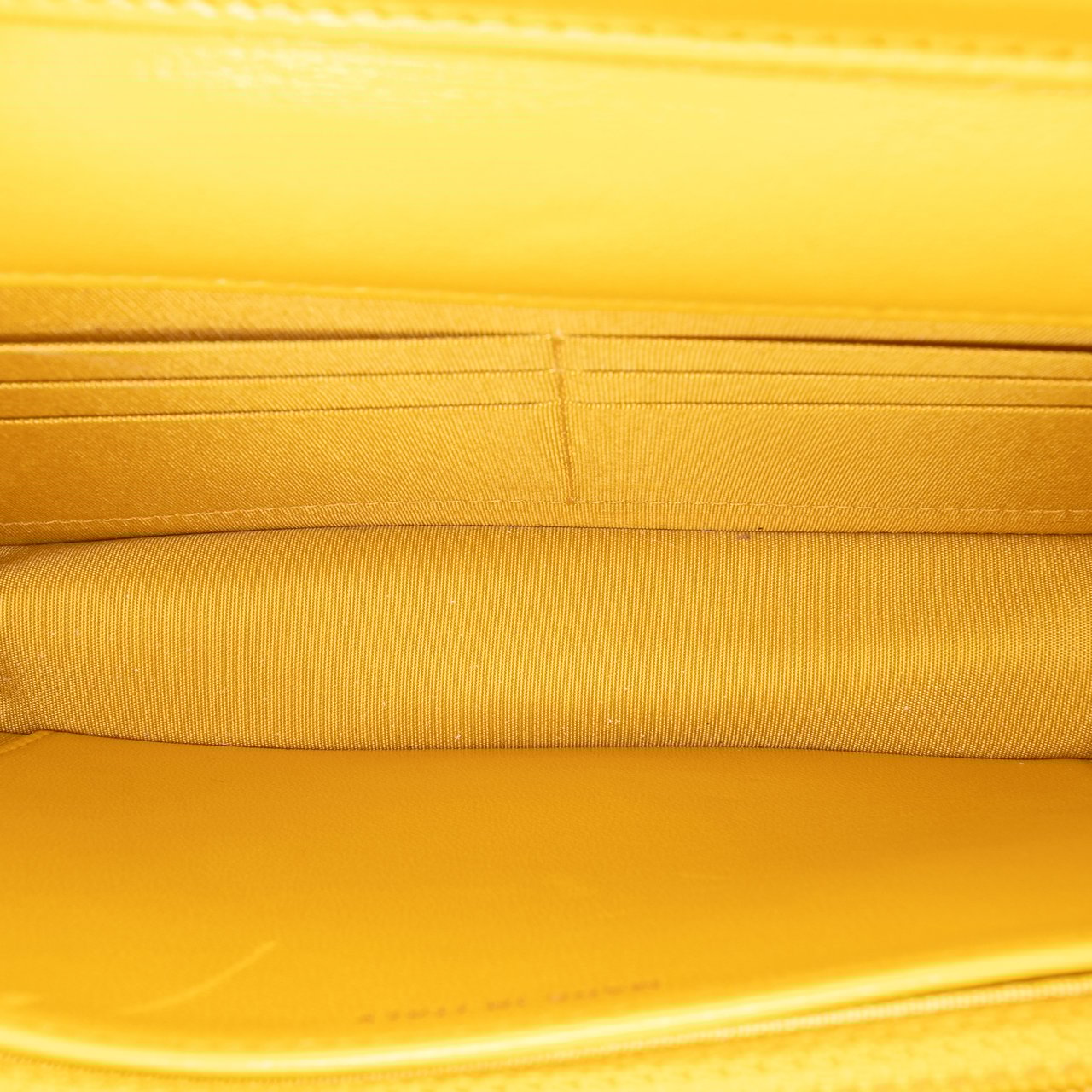 Chanel Quilted Lambskin Boy Wallet On Chain Geel