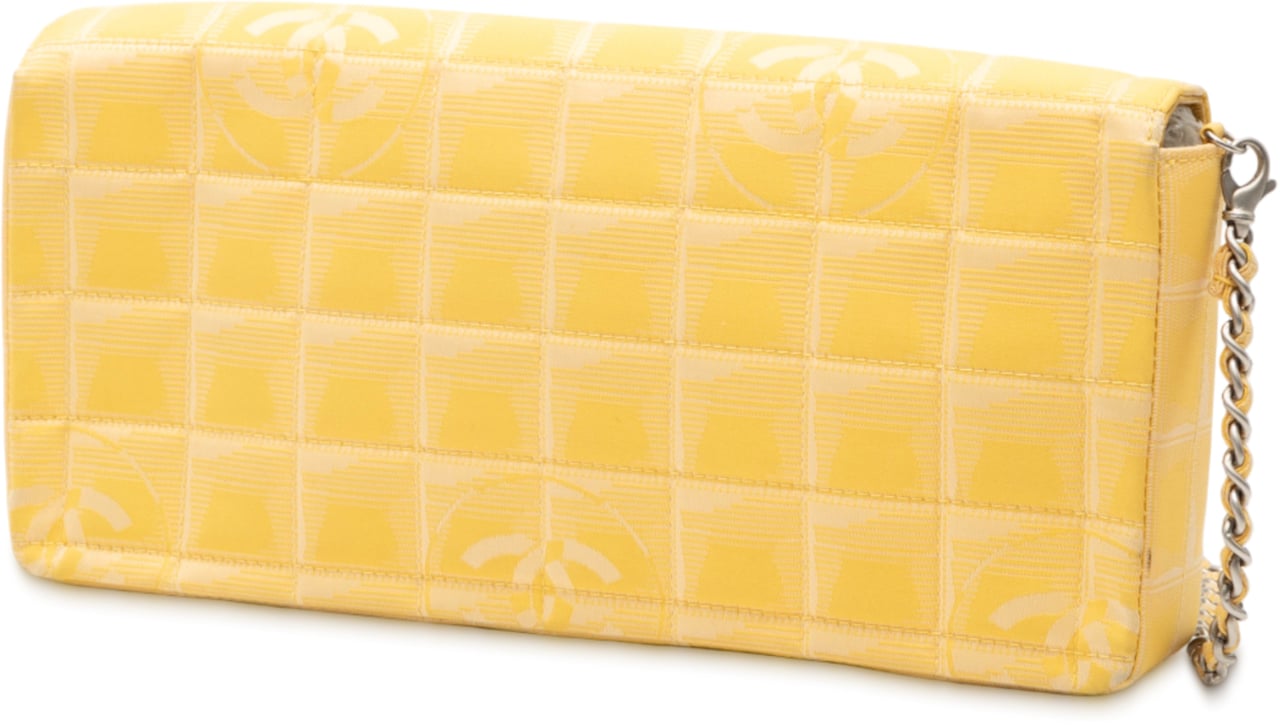 Chanel New Travel Line Nylon East West Flap Geel