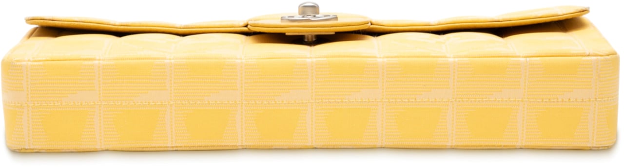 Chanel New Travel Line Nylon East West Flap Geel