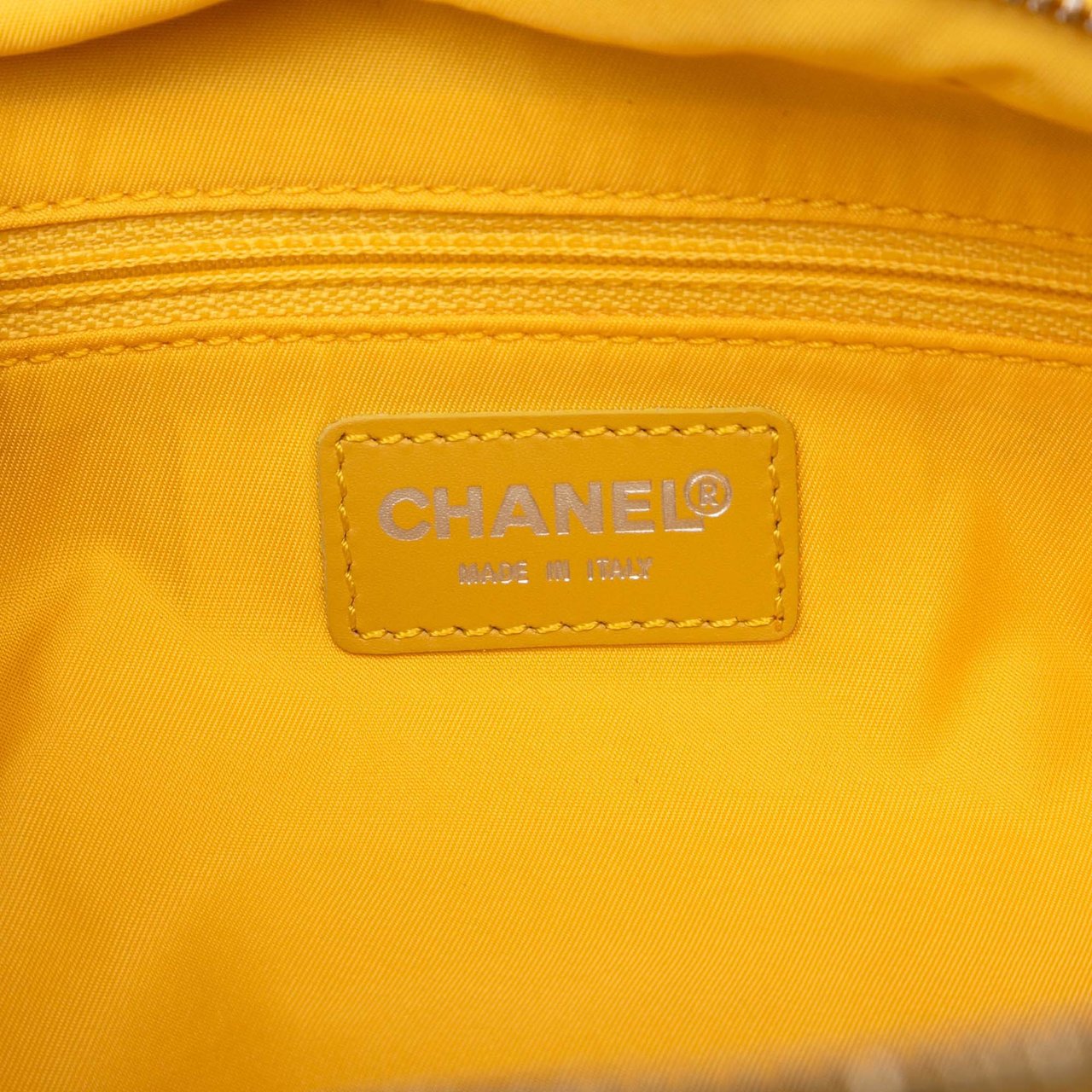 Chanel New Travel Line Nylon Handbag Geel