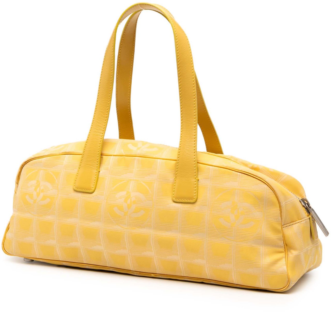 Chanel New Travel Line Nylon Handbag Geel