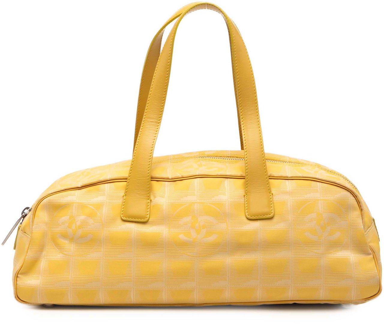 Chanel New Travel Line Nylon Handbag Geel