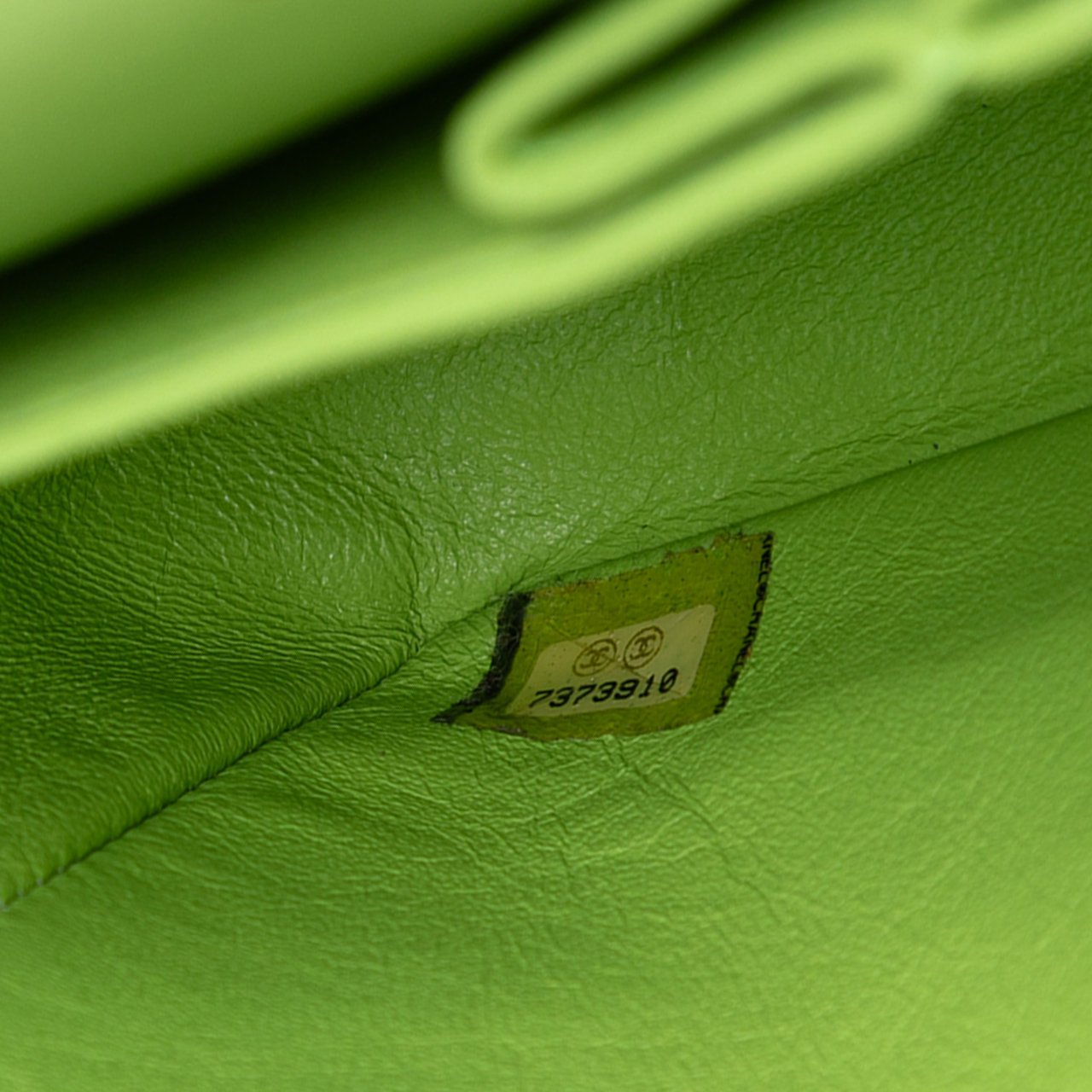 Chanel Medium Classic Jersey Bijoux Chain Double Flap Groen