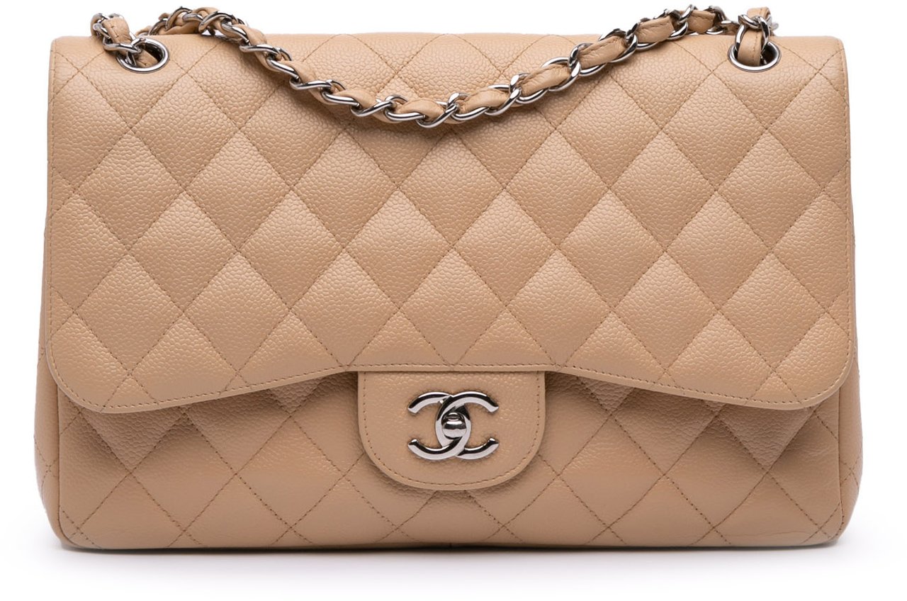 Chanel Jumbo Classic Caviar Double Flap Bruin