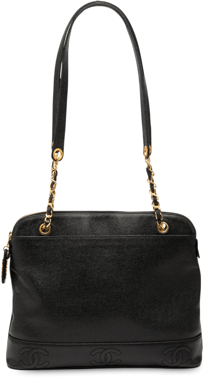 Chanel Triple CC Caviar Shoulder Bag Zwart