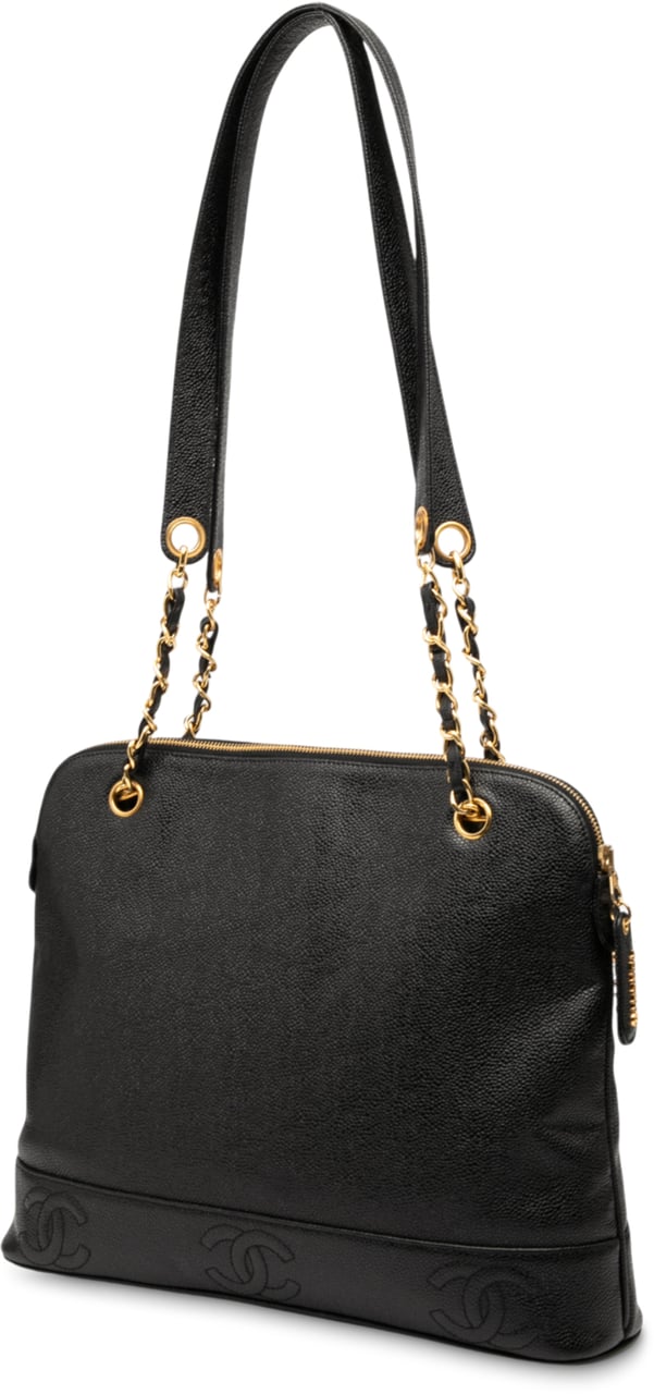 Chanel Triple CC Caviar Shoulder Bag Zwart