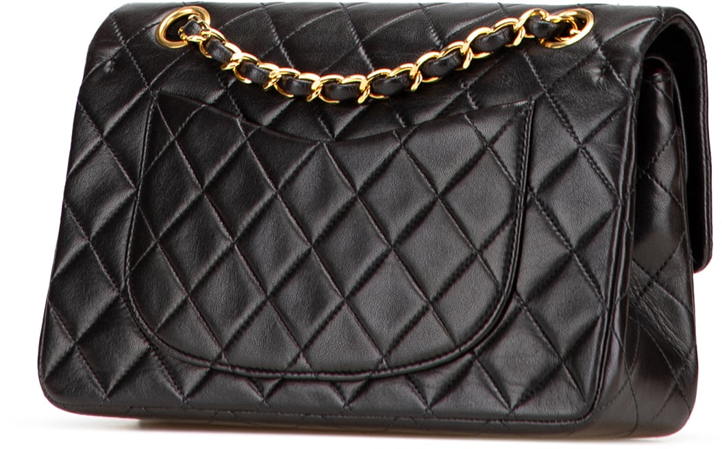 Chanel Small Classic Lambskin Double Flap Zwart