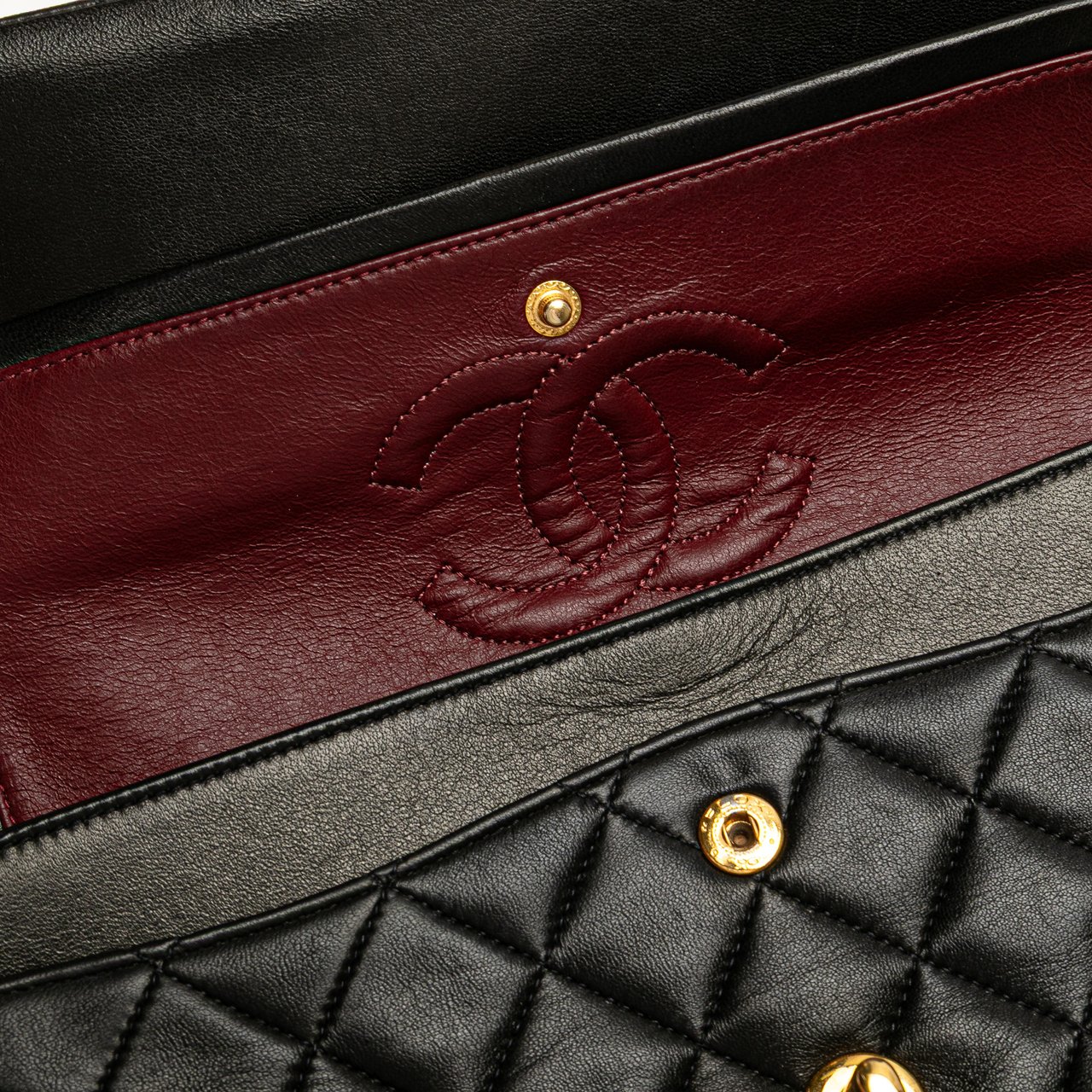 Chanel Small Classic Lambskin Double Flap Zwart