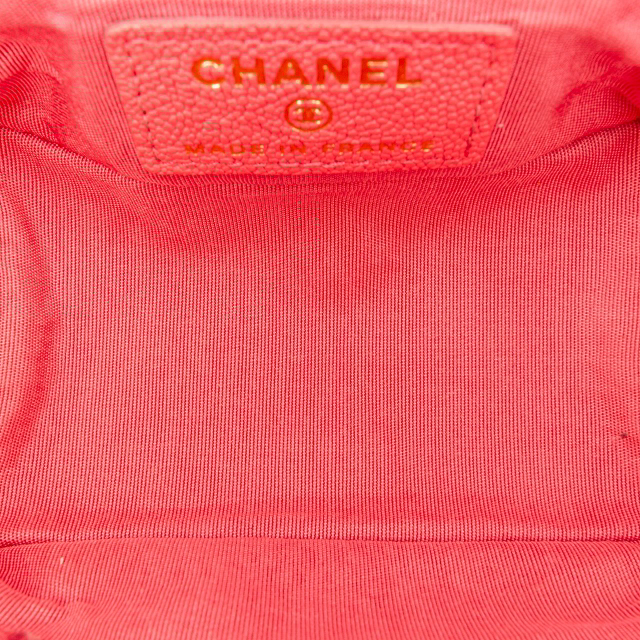 Chanel Micro Caviar Chain Vanity Bag Roze