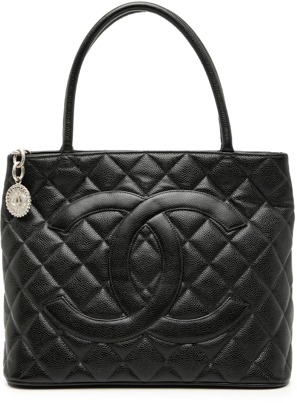 Chanel Caviar Medallion Tote Zwart