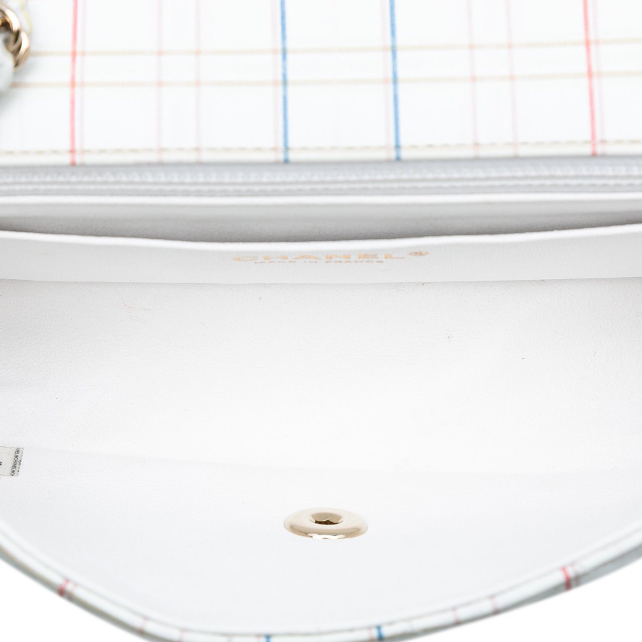 Chanel Mini Rectangular Classic Printed Calfskin Single Flap Wit