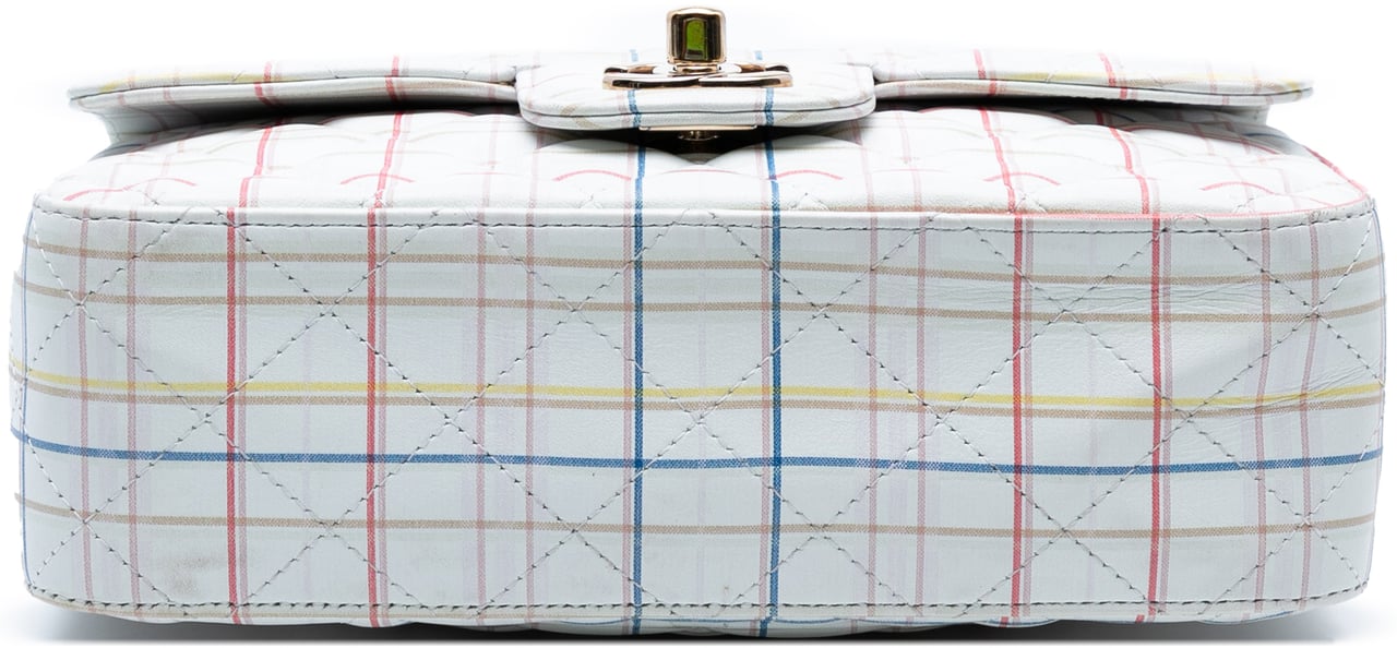 Chanel Mini Rectangular Classic Printed Calfskin Single Flap Wit