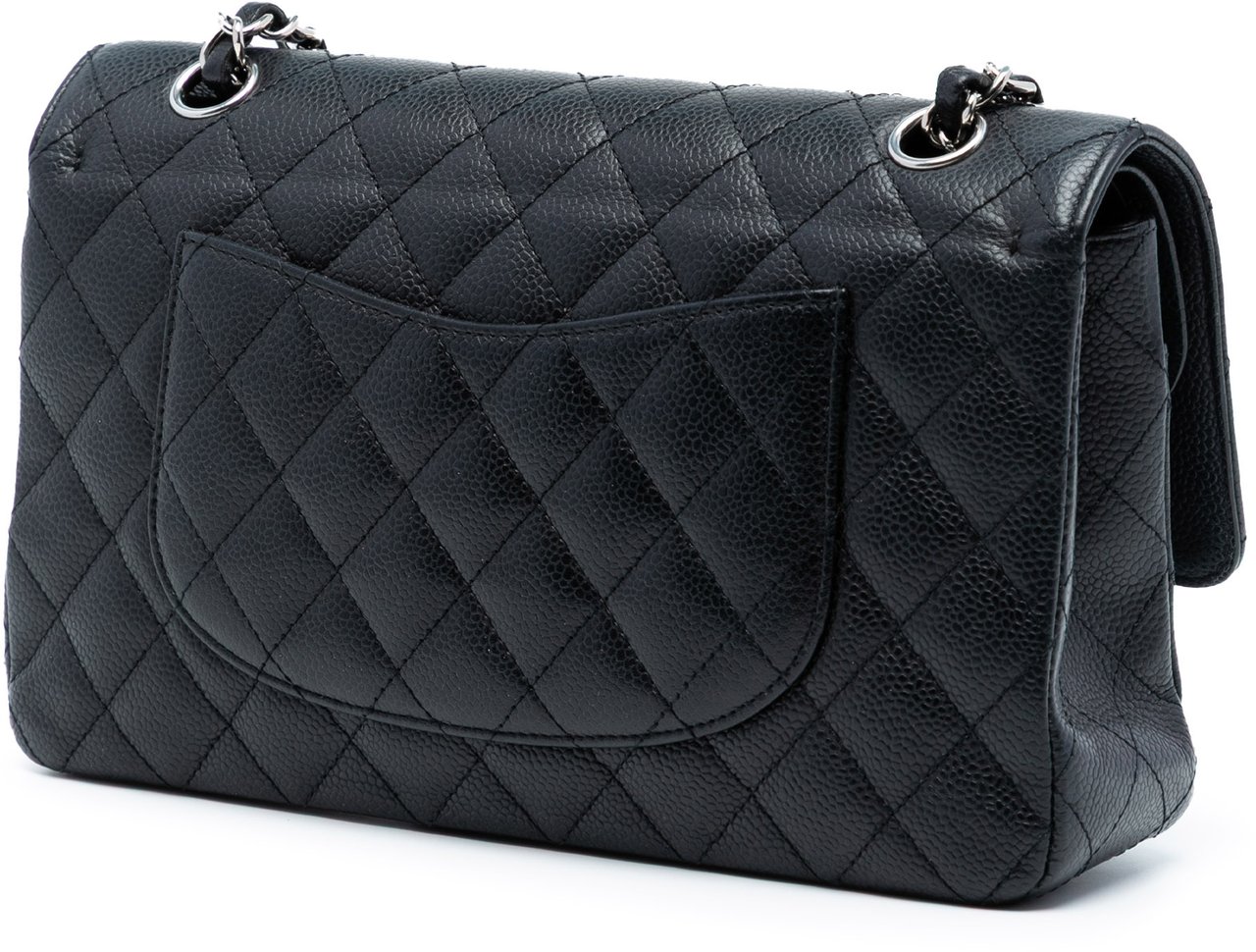 Chanel Medium Classic Caviar Double Flap Zwart