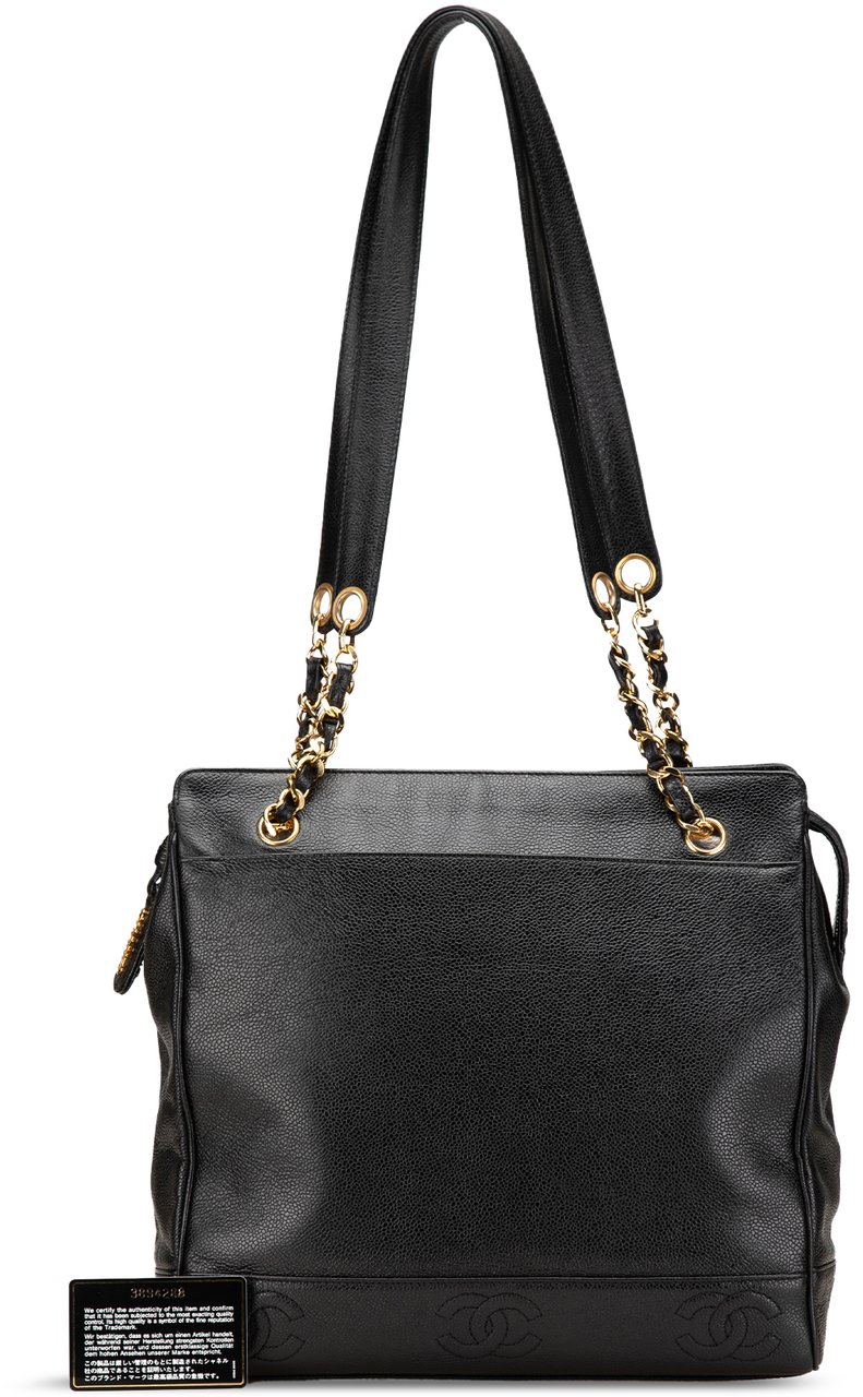 Chanel Triple CC Caviar Tote Zwart