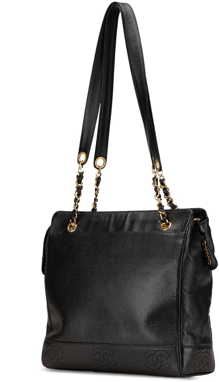 Chanel Triple CC Caviar Tote Zwart
