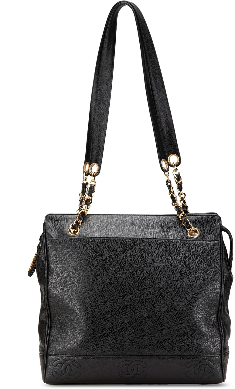 Chanel Triple CC Caviar Tote Zwart