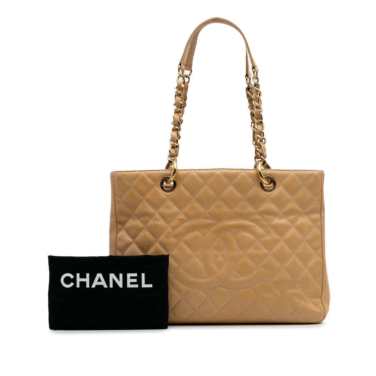 Chanel Caviar Grand Shopping Tote Bruin