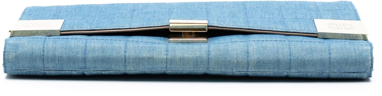 Chanel CC Chocolate Bar Denim Flap Blauw