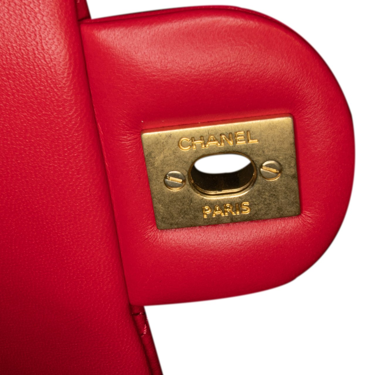 Chanel Mini Rectangular Lambskin Pearl Crush Flap Rood