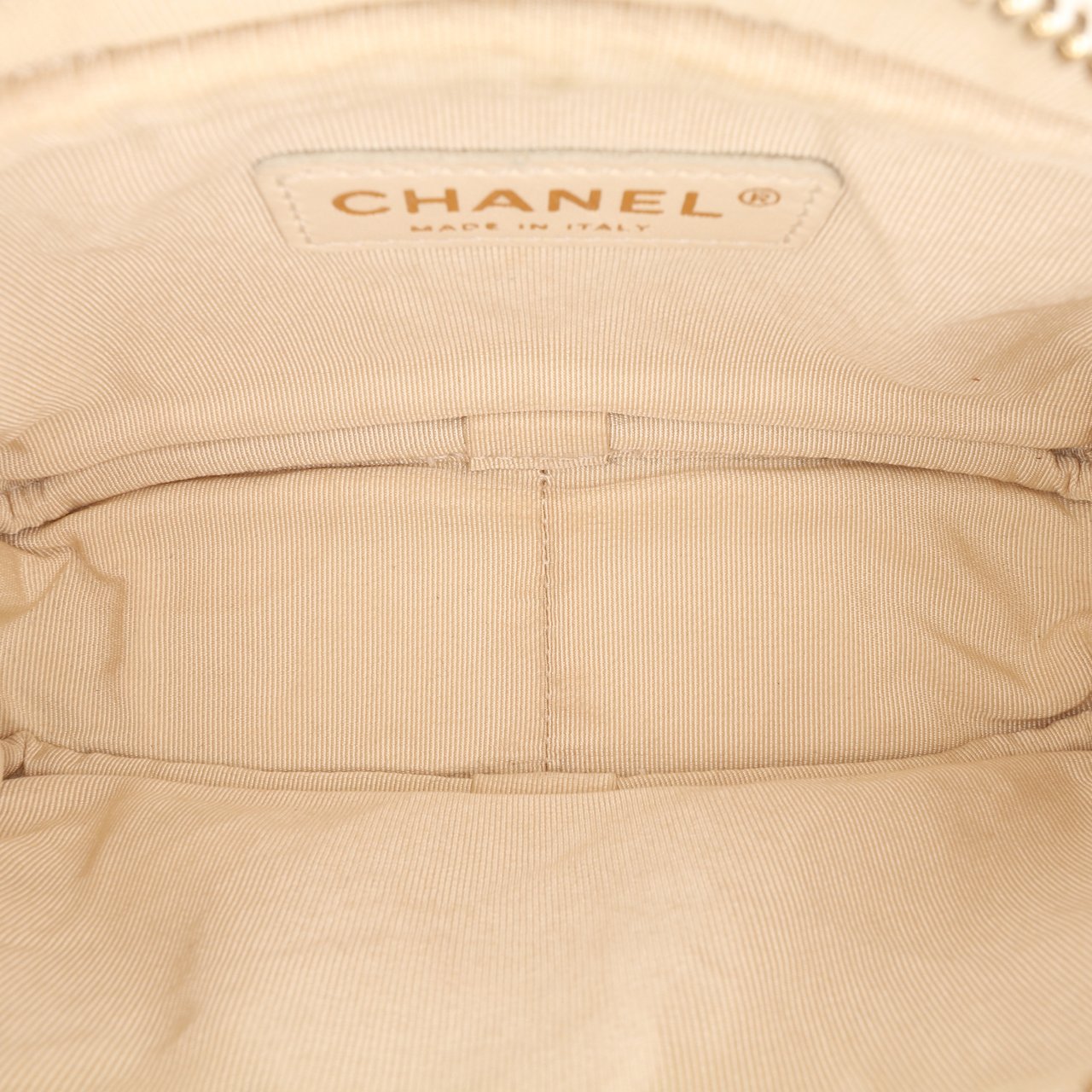 Chanel Small CC Flat Quilted Caviar Camera Bag Wit