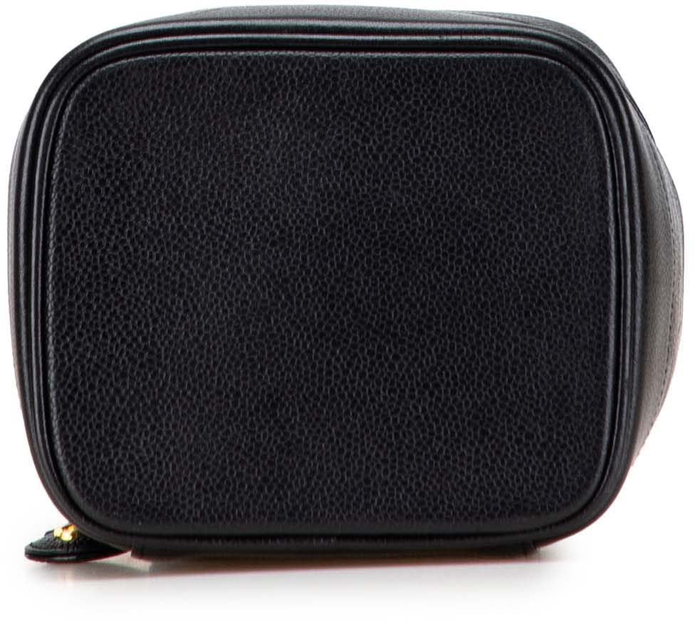 Chanel CC Caviar Vanity Case Zwart