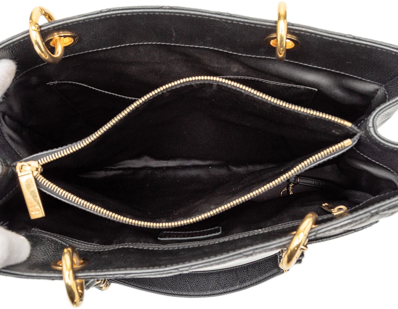 Chanel Caviar Grand Shopping Tote Zwart