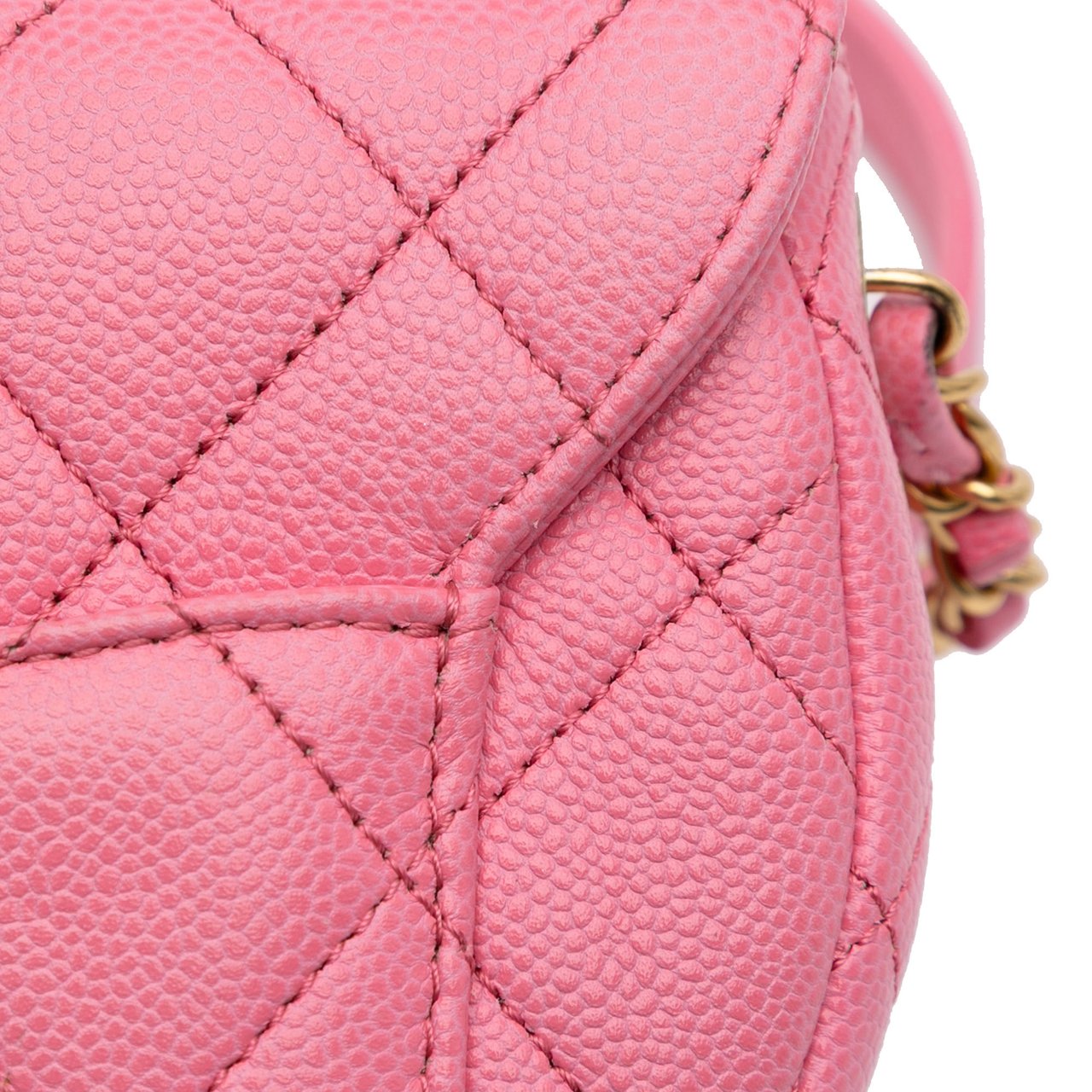 Chanel Mini CC Quilted Caviar Messenger Flap Roze