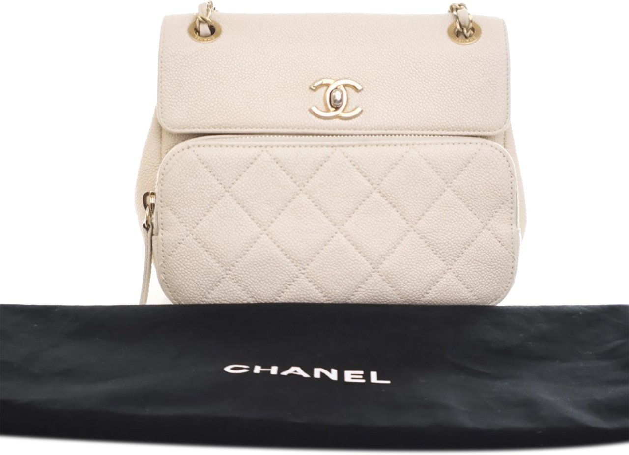 Chanel Caviar Business Affinity Messenger Flap Wit