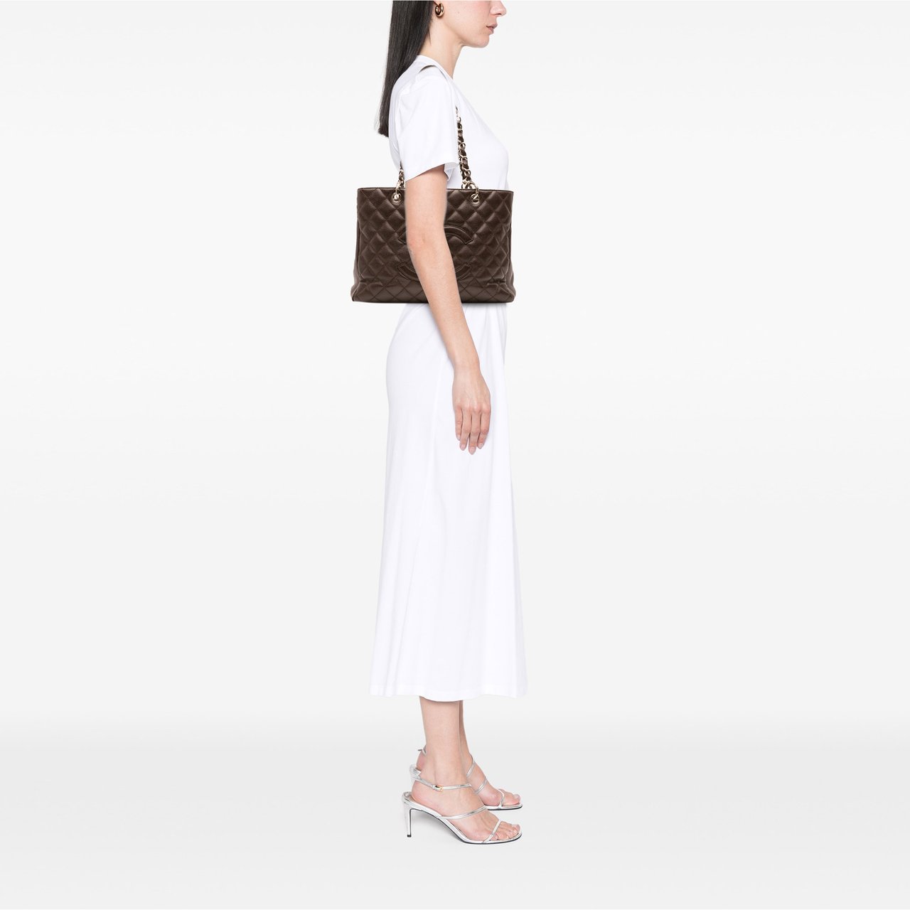 Chanel Caviar Grand Shopping Tote Bruin
