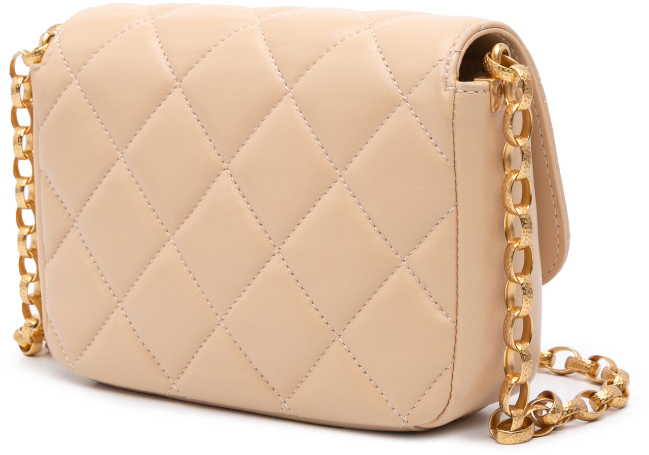 Chanel Small Quilted Lambskin CC Coin Flap Bruin