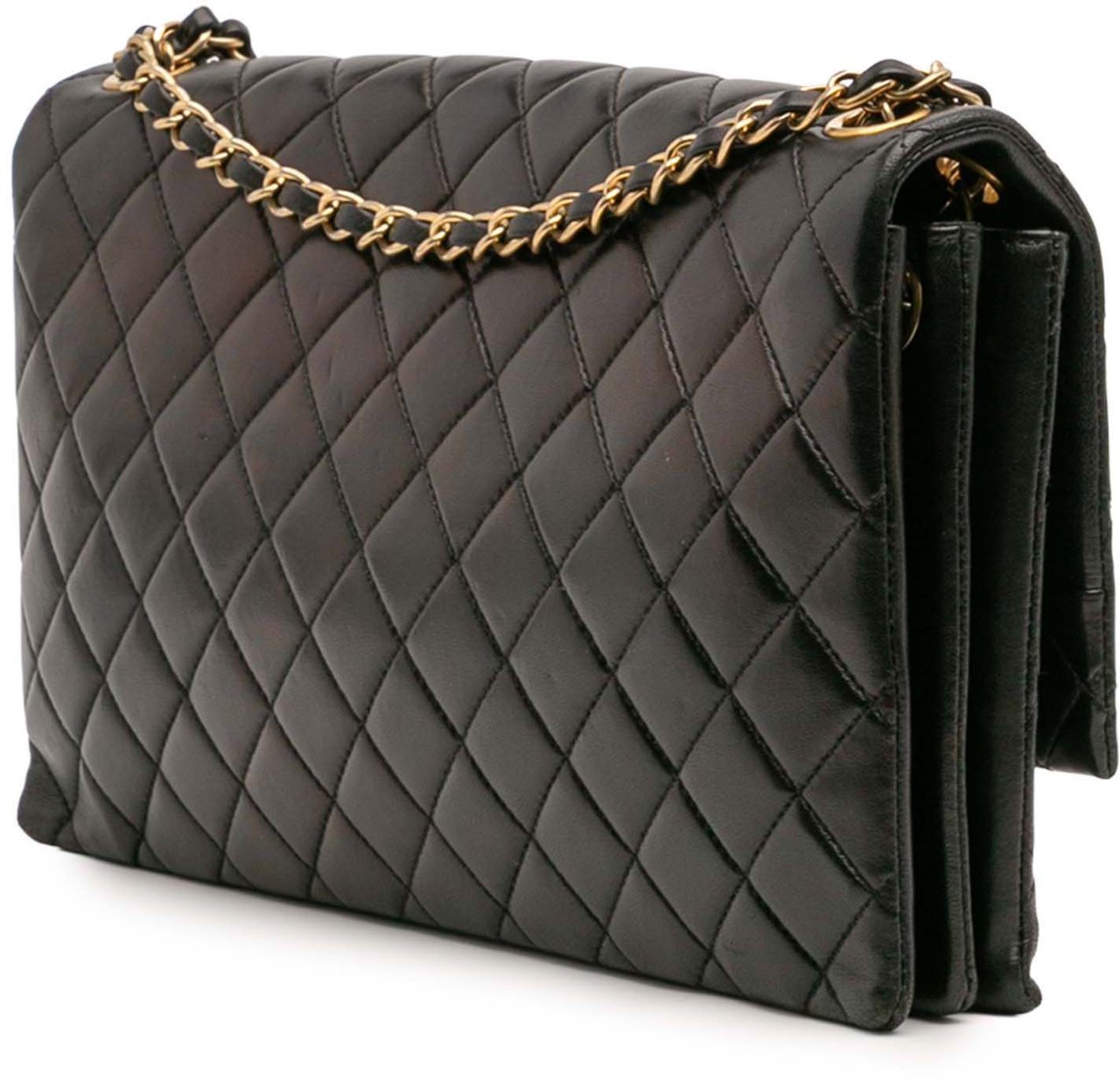 Chanel Quilted Lambskin Pagoda Accordion Flap Zwart