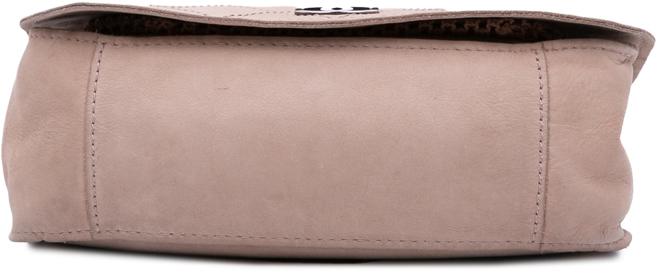 Chanel Calfskin Stitched Highlander Messenger Bag Bruin