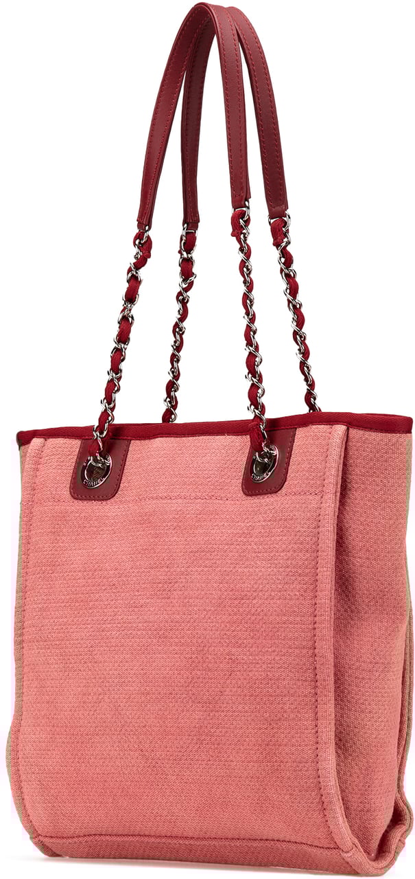 Chanel Mini Mixed Fibers Deauville Tote Rood